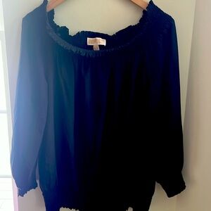Michael Kors, silk black off the shoulder top